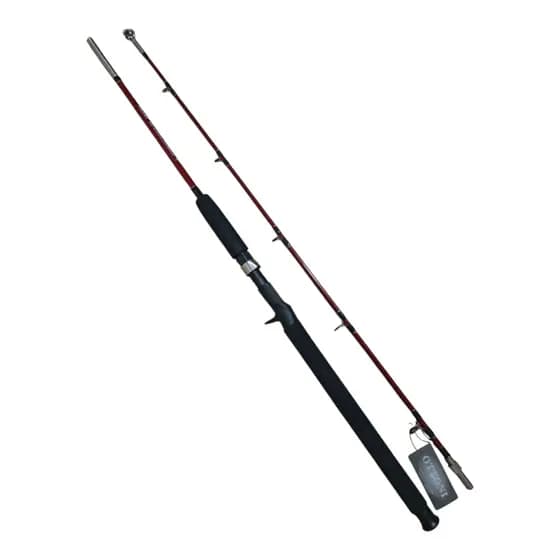 Vara carretilha Pesca 40Kg C/ Trava rosca Ponta Roldana - Forte Bruta - Para Jau - Pintado - Cachara