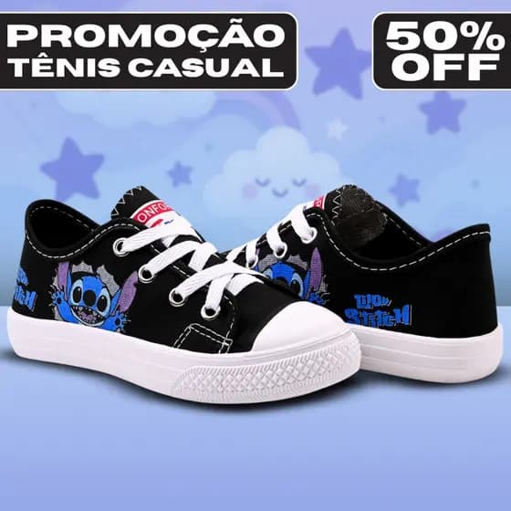 Tênis Infantil star Stitch Menina Menino Escolar tênis infantil menina All