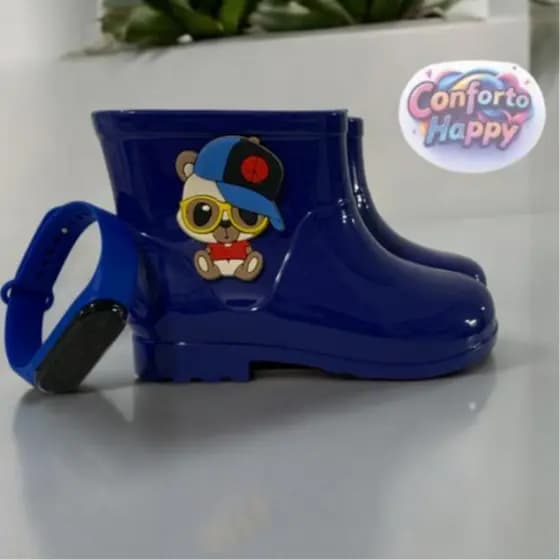 Bota Galocha Infantil masculina Original Leve e Confortável Cachorrinho