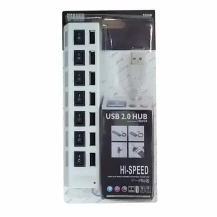 Hub Usb 7 Portas Com Chave Seletora 7 Portas Usb Branco Pronta Entrega Com envio Rápido
