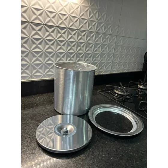 Lixeira De Embutir Inox 5 Litros Para Cozinha Cesto Embutido