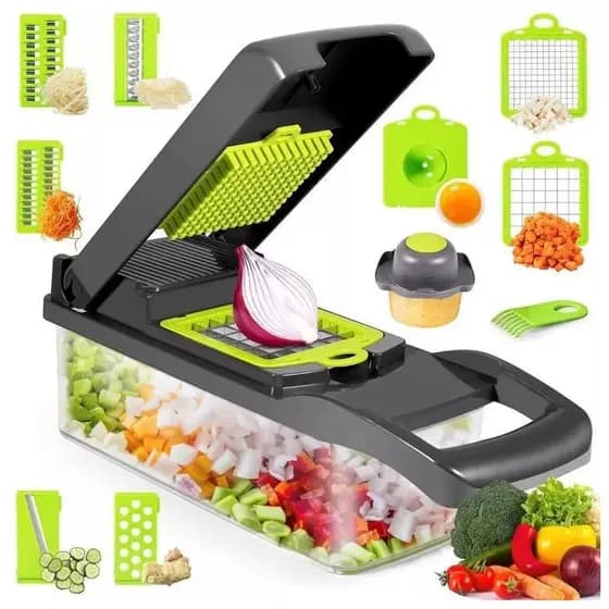 Profissional Multiuso Cozinha Slicer Aço Inox 16 em 1 Fatiador Cortador Ralador De Legumes Verduras Frutas Alimentos