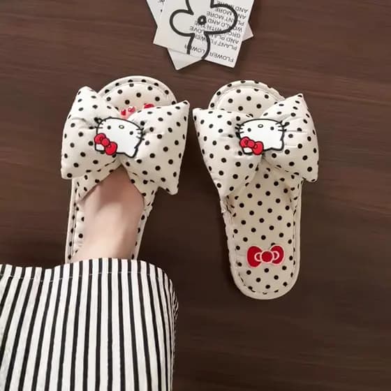 Chinelos de gato com bolinhas, ultra-leves e fofos, adequados para todas as estações, sola macia e antiderrapante, para