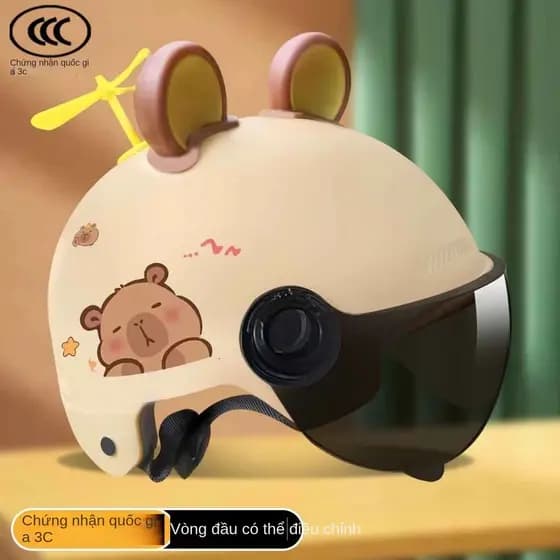 Capacete Infantil 3C – Fofo, Seguro e Ajustável para Meninos e Meninas