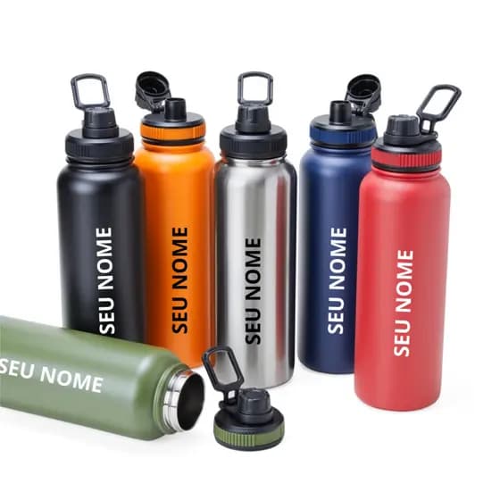 Garrafa Térmica Personalizada 1,2 litros - Escritório, Academia, Escola - Água, Chá, Café