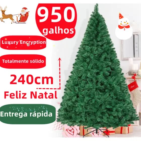2,40m Árvore de Natal Verde Tradicional