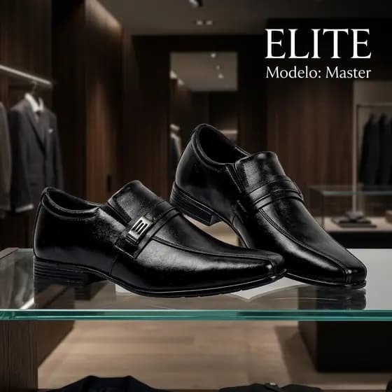 Sapato Social Masculino Confortável com Metal Solado de Borracha Elegante