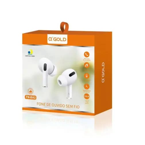 Fone De Ouvido Sem Fio Bluetooth A'GOLD FN-BA3
