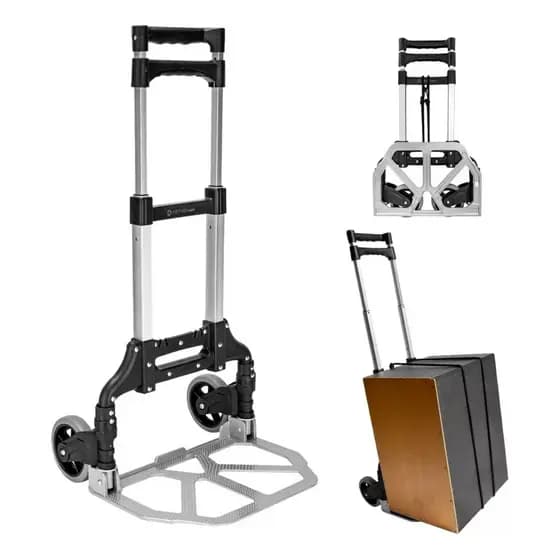 Carrinho Mão Dobrável Transporte Carga Até 70kg De Aluminio