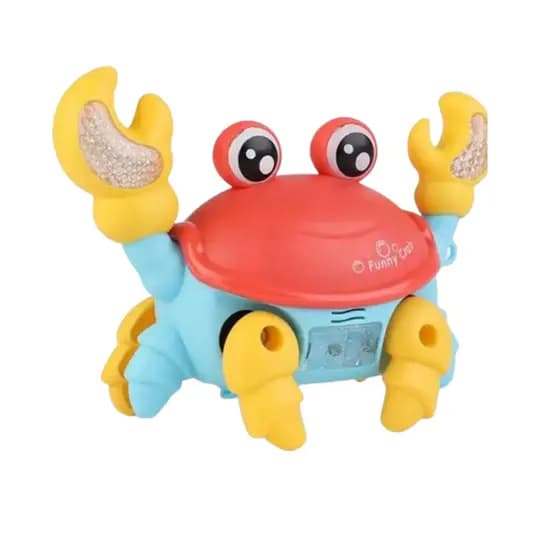 Caranguejo Fujão Que Anda Para Os Lados Musical Brinquedo Infantil Interativo Com Som E Luzes