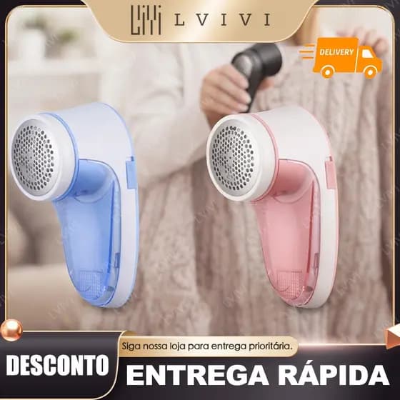 Papa Bolinhas Eletrico Removedor Tira Pelos De Roupas Sofá Sem Fio Recarregável 3 Lâminas