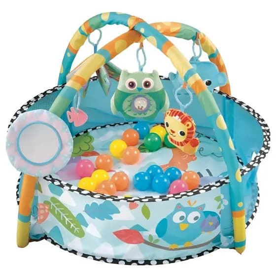 Tapete Ginásio Com Piscina De Bolinhas E Brinquedos Kitstar / Musical com teclado