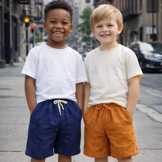 Kit Bermuda Infantil Menino Tamanho 1 ao 8 Sortido | Bermuda Shorts Infantil Masculina de Moletinho Eco - Confortável