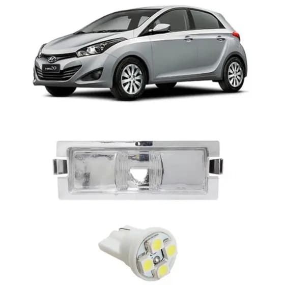 Lanterna da Placa Hyundai HB20 hatch 2012 a 2015 + Lampada em LED
