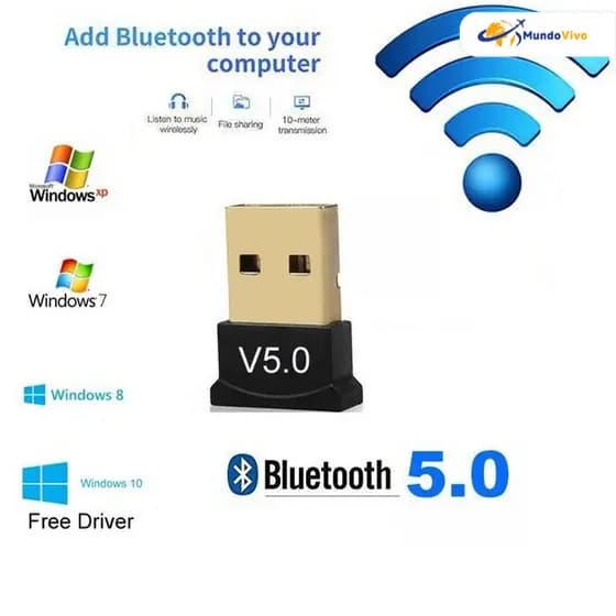 Receptor de áudio sem fio USB Bluetooth 5.0, adequado para computador e carro
