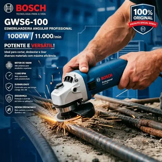 esmerilhadeira lixadeira 220v GWS6-100 1000W lixadeira bosch 110v serra Angular esmerilhadeira Corte