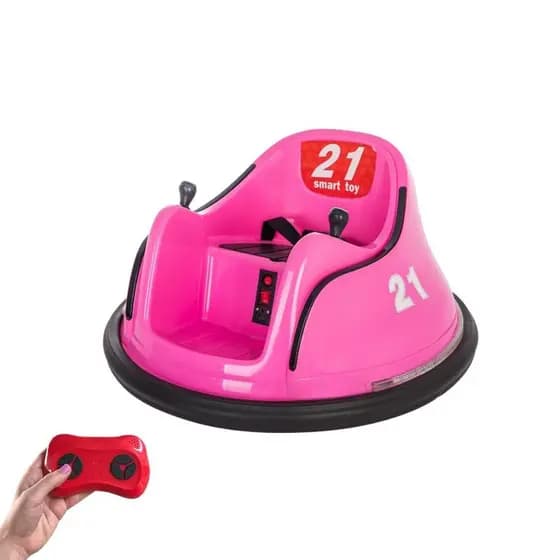 Carrinho Bate-bate Elétrico 6v Rosa Com Controle Remoto Rosa