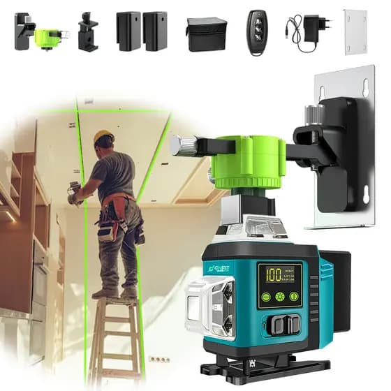 Nível Laser 16 Linhas Verde 40m Recarregável C Controle Pro