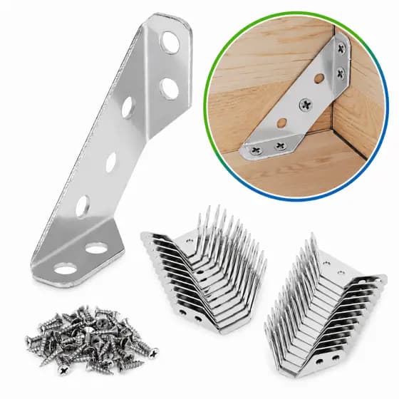 Kit 10/20/30 PCS Conector de Canto Aço Cantoneira Junção de Móveis Universal Suporte P Cantos