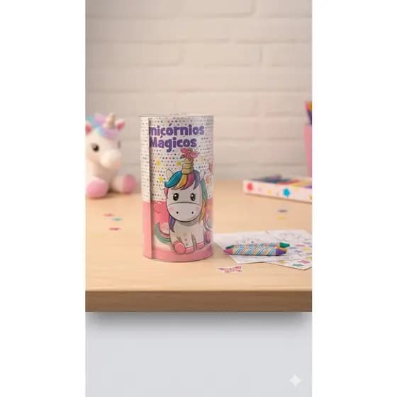 🦄 Mini Tubo Histórias para Colorir