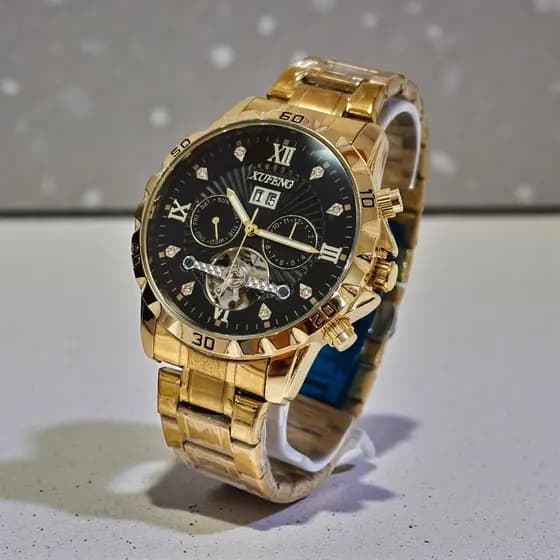 Relógio Masculino Xufeng Automático em Aço Inoxidável Luxo – À Prova d’Água, Design Sofisticado
