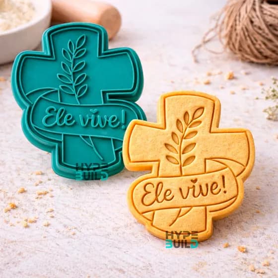 Cortador E Marcador De Biscoitos Ele Vive! Molde Biscoito Amanteigado Confeiteira Artesanal