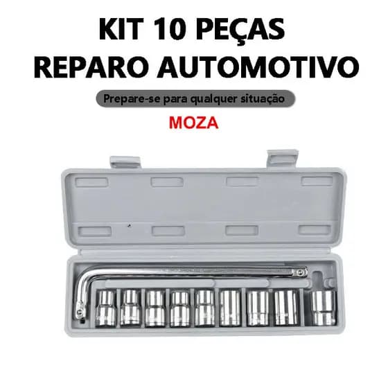 Kit de ferramentas de 10 peças, incluindo chave L, soquete e caixa de ferramentas, para desmontagem e reparo manual
