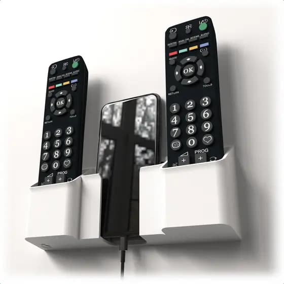 Suporte 2 Controle Remoto Porta Celular Parede Universal