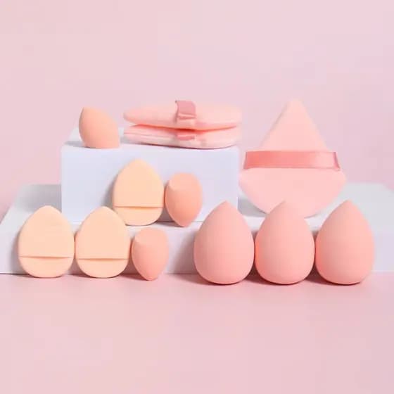 Kit 12 Esponjas Maquiagem Estilo Coreano Make Aesthetic