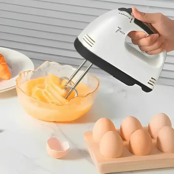 Batedeira De Mão Elétrica Bolo Chantilly 7 Velocidades 260W Batedeira Massa Bolo Ovos 220V E 110V Mini Batedeira Elétric