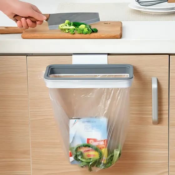 Lixeira De Cozinha Porta Armário Pia Suporte Para Saco Lixo com Tampa Lixeira Suspensa De Cozinha Suporte Sacola Lixo