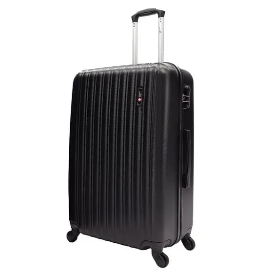 Mala para Viagem Tamanho Médio 23kg Modelo Londres 4 Rodas 360 Swiss Move Preta