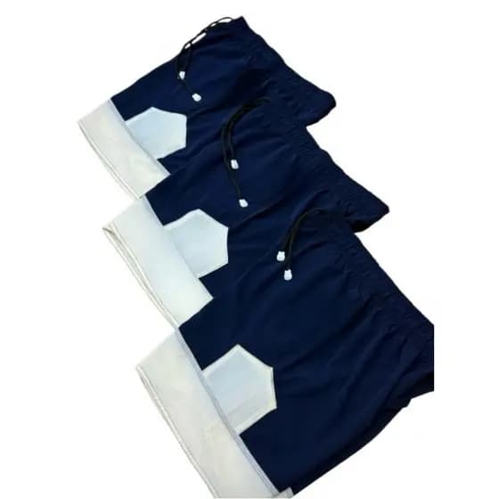 short recortado elastano kit com 3 peças