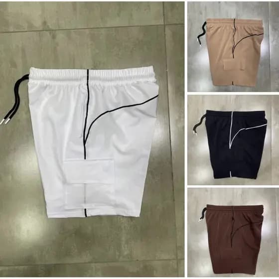 kit com 3 short elastano masculino para treino