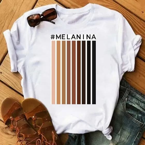 Camiseta T-shirt Feminina Blusa Melanina Baby Look - Estilosa 10