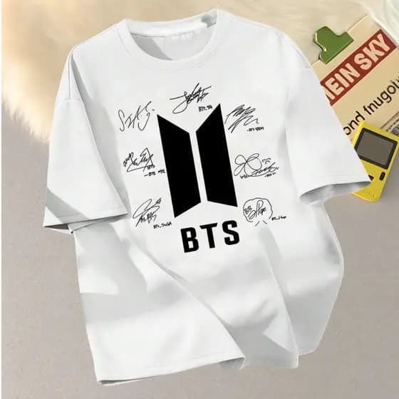 Camiseta Bts Kpop Camisa Fã 100% Algodão Premium 1