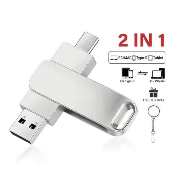 Unidade Flash TYPE-C 512 Gb 1 Tb 2 USB Drive PenDrive Para Android iPhone 15/16/17