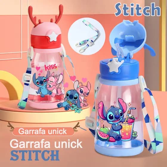 Garrafa Unick De Alce Água Infantil Criança Portátil Com Canudo