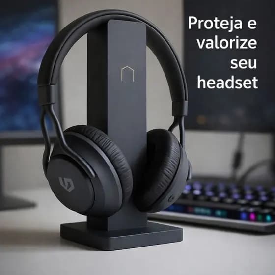 Suporte Para Fone De Ouvido Mesa Headset Gamer Com E Sem Fio Estilo Moderno e Resistente