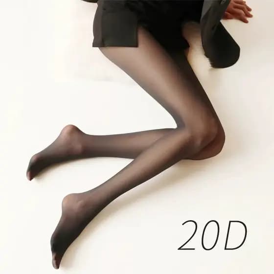 Meia Calça Fina Feminina Adulto Fio 20 ou Fio 40 COR PRETA