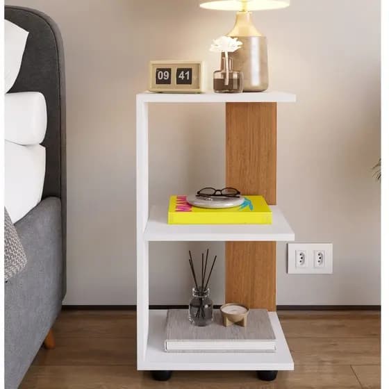 Mesa De Cabeceira Criado Com Nicho Resistente Moderno Quarto