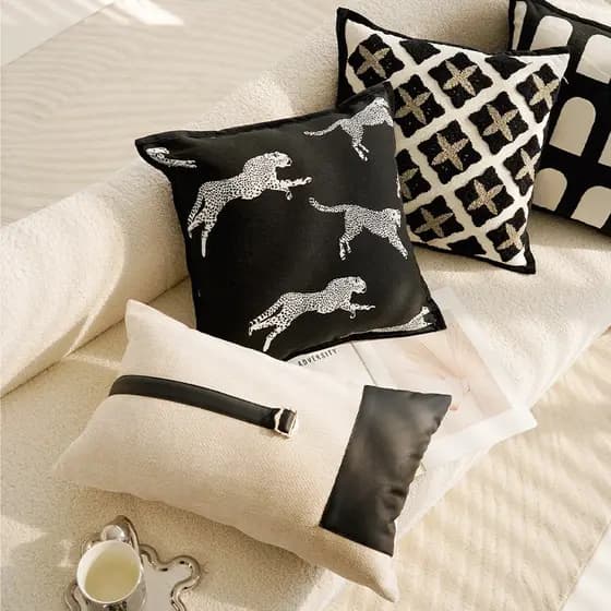 Capa de almofada nórdica 30x50cm para sofá e apoio de cabeça de cama.