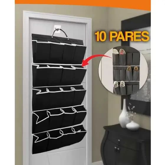 Sapateira de Porta Parede para 10 Pares de Sapato Tênis TNT Resistente - Envio Imediato