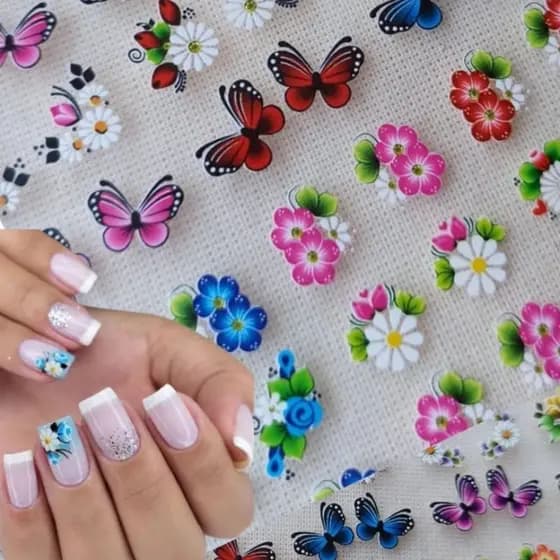 Adesivo de unhas modelos variados