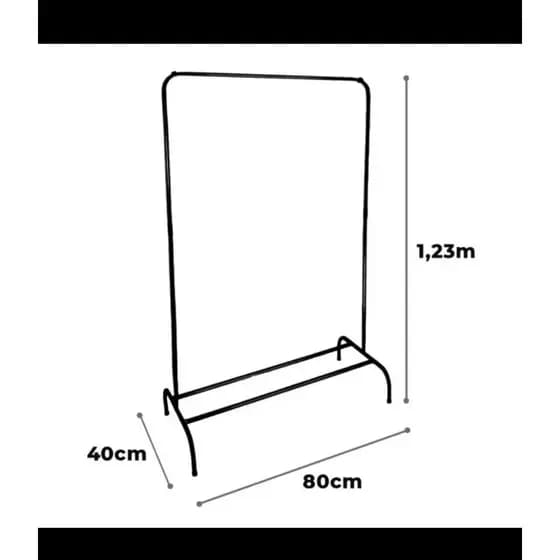 Arara De Roupas Cabideiro Organizador Closet Resistente Movel Desmontável Mancebo Chão Guarda Roupa