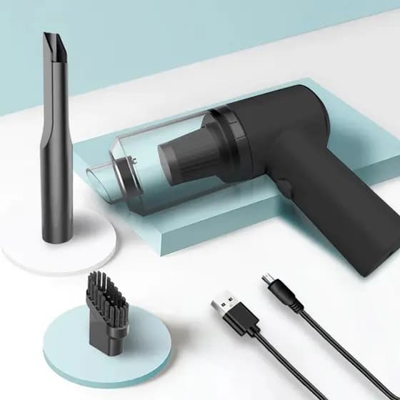 Aspirador de Pó USB Portátil Premium – Completo para Carro, Casa e Mais