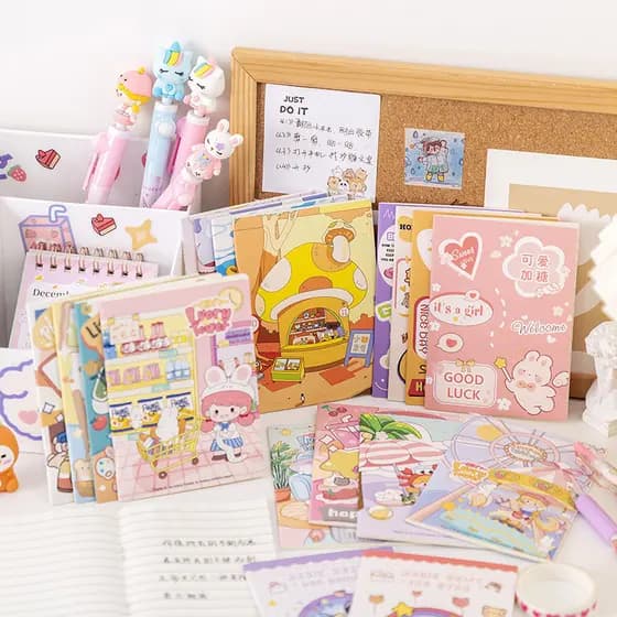 32K Mini Portátil Dos Desenhos Animados Pequeno Notebook 4 Bonito Alunos Da Escola Primária Notebook Papelaria Prêmios I