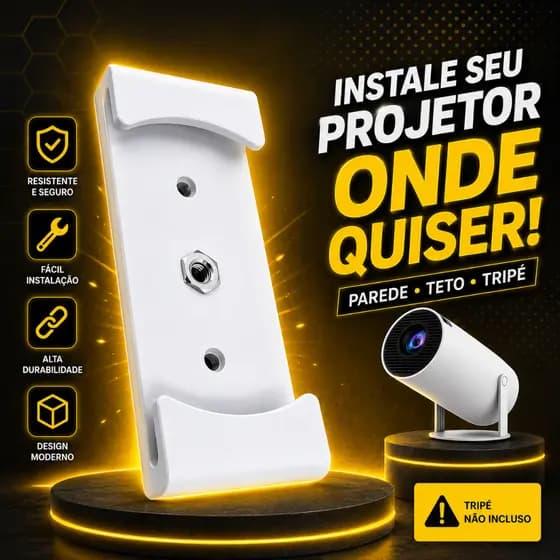 Suporte para Projetor Hy300 Fixação Parede, Teto ou Tripé Transpeed MagCubic ou Salange