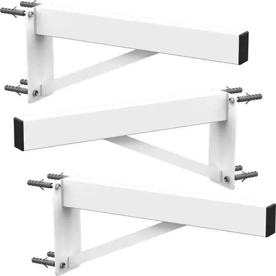 3 SUPORTES PIA PARAFUSAR PAREDE BANCADA MÁRMORE GRANITO ROBUSTO APARADOR 40 CM BRANCO