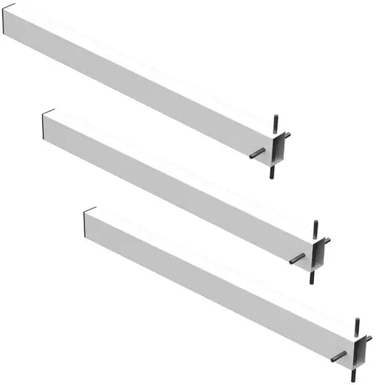 3 SUPORTES PIA CHUMBAR BANCADA MESA 40 CM BRANCO